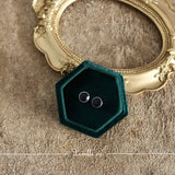 Onyx Round Earrings in Black