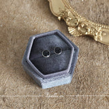 Onyx Round Earrings in Black