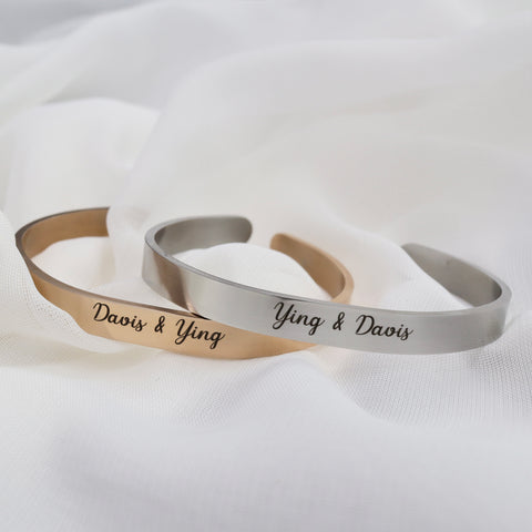 Cherish Couple Cuff Bangle