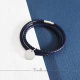 Chisel Round Leather Bracelet