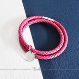 Chisel Round Leather Bracelet