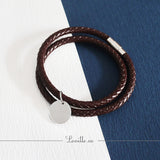 Chisel Round Leather Bracelet