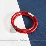 Chisel Round Leather Bracelet