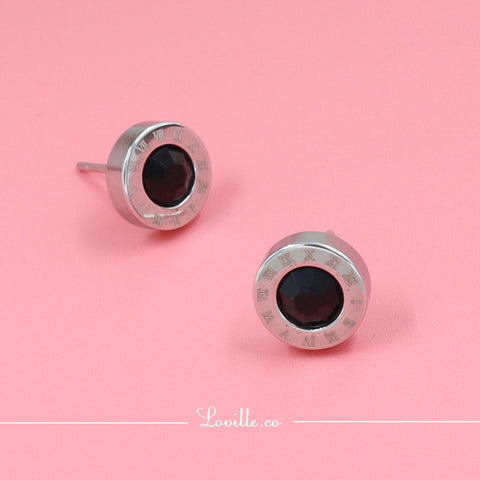 Roman Earrings (Onyx Black)