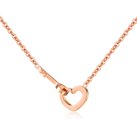 Key to my Heart Interlock Necklace - Loville.co