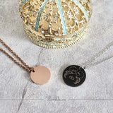 Hay Round Engravable Necklace