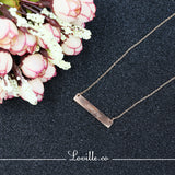 (Rose Gold) Elodie Pierced Heart Engravable Necklace - Loville.co