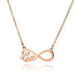 Infinity Love Necklace in Rose Gold
