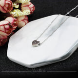 (Silver) Sweet Love Heart Engravable Necklace - Loville.co